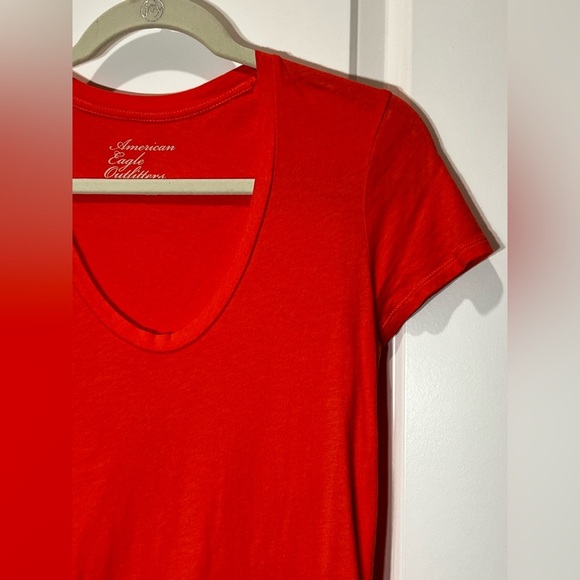 American Eagle Orange Short Sleeve T-shirt Size Small - Picture 2 of 8